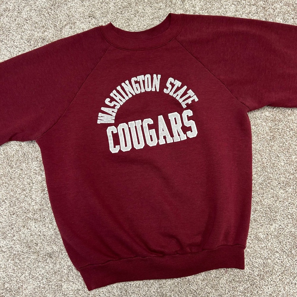 Vintage Washington State Cougars Sweatshirt Logo 7 Men Size Large Made In USA‎